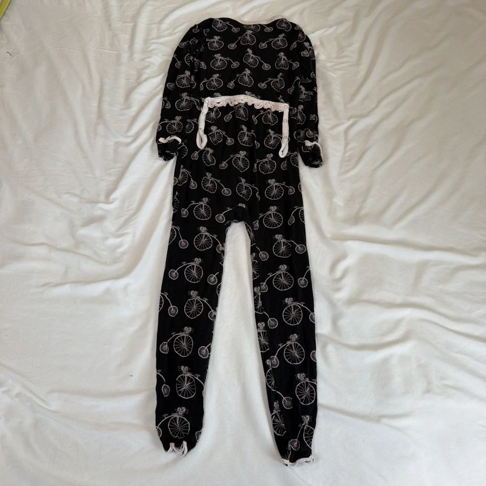 Kickee Pants Bamboo Viscose Pajama‎ One Piece Girls Bicycle Size 6 Year Kids
